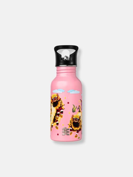 sunny pink stainless steel water bottle 500ml